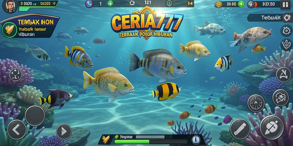 Tampilan grafis menawan dari gameplay Tembak Ikan CERIA777.