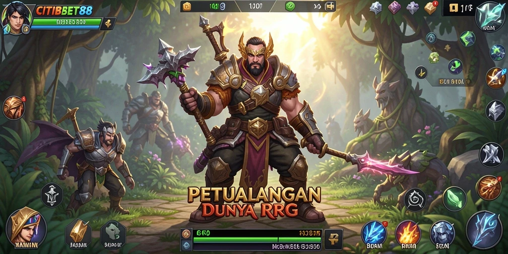 Screenshot utama CITIBET88 menampilkan aksi RPG yang mendebarkan.