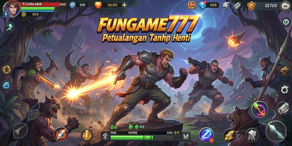 Tangkapan layar dari gameplay aksi yang mendebarkan di FUNGAME777.