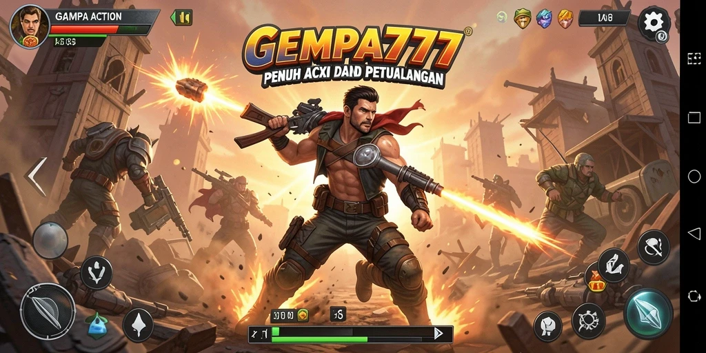 Tampilan mendebarkan dari gameplay GEMPA777 yang penuh aksi.
