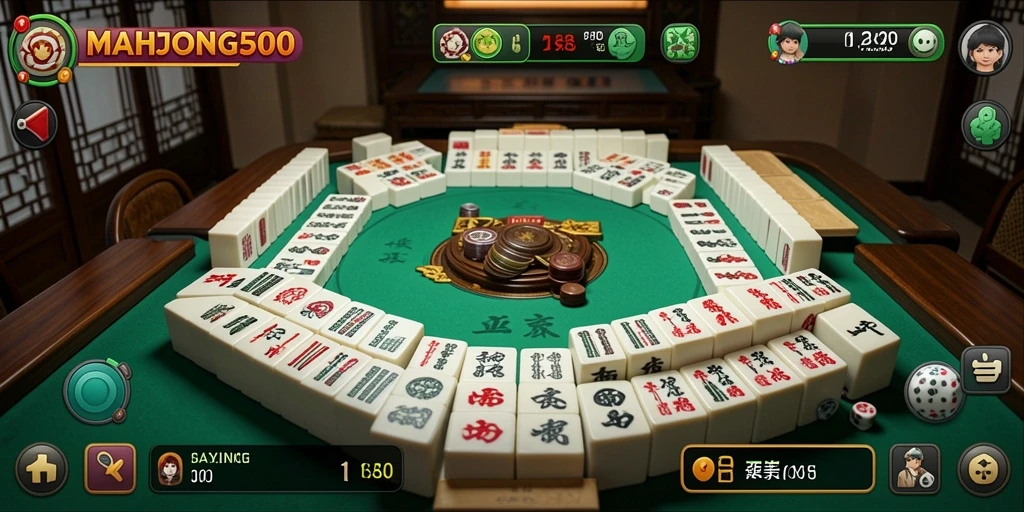 Tampilan menarik dari gameplay MAHJONG500 yang memikat.