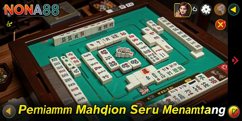 Screenshot gameplay NONA88 menunjukkan keseruan bermain Mahjong.