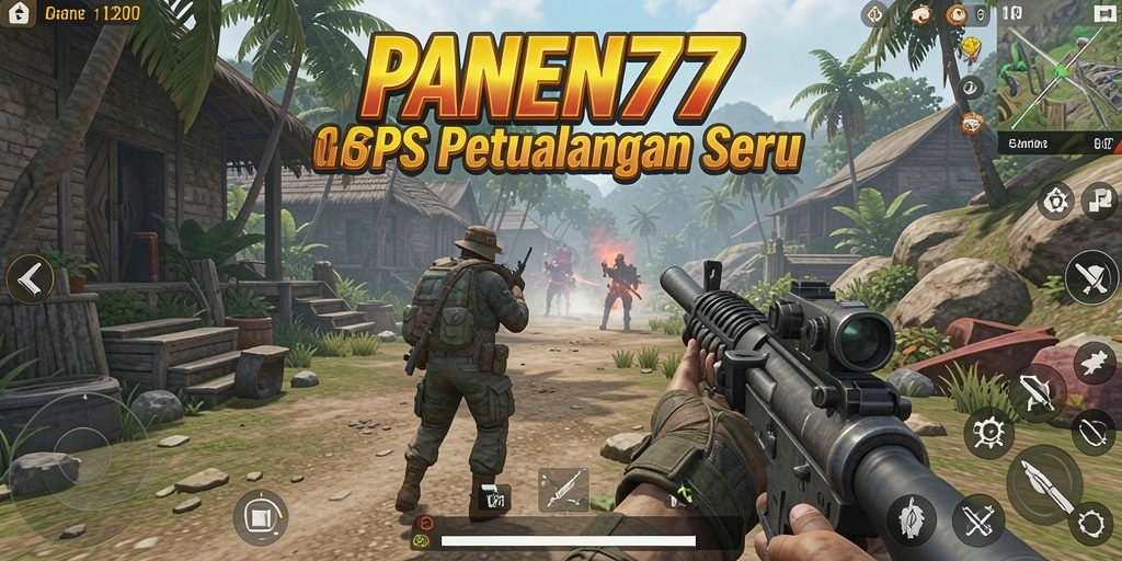Tangkapan layar utama PANEN77 menampilkan aksi seru dalam gameplay TPS.