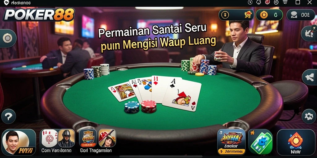 Tampilan gameplay POKER88 yang menarik dan penuh warna.