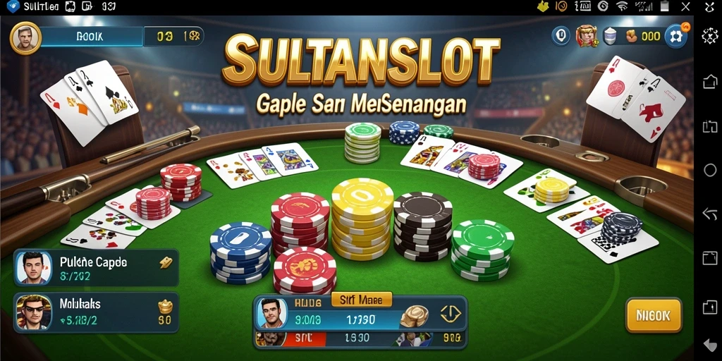 Gameplay seru SULTANSLOT yang mendebarkan dan penuh strategi Gaple.