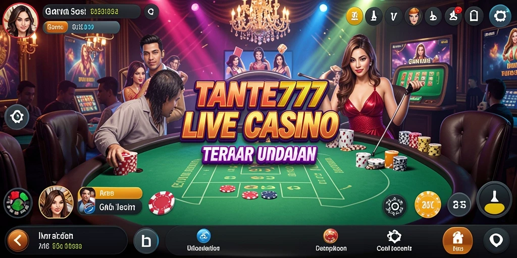 Tampilan menarik gameplay Live Casino TANTE777 dengan dealer langsung.